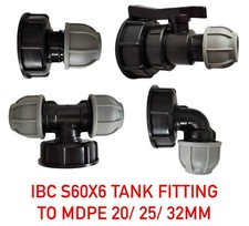 IBC Tank Fitting S60X6 to MDPE